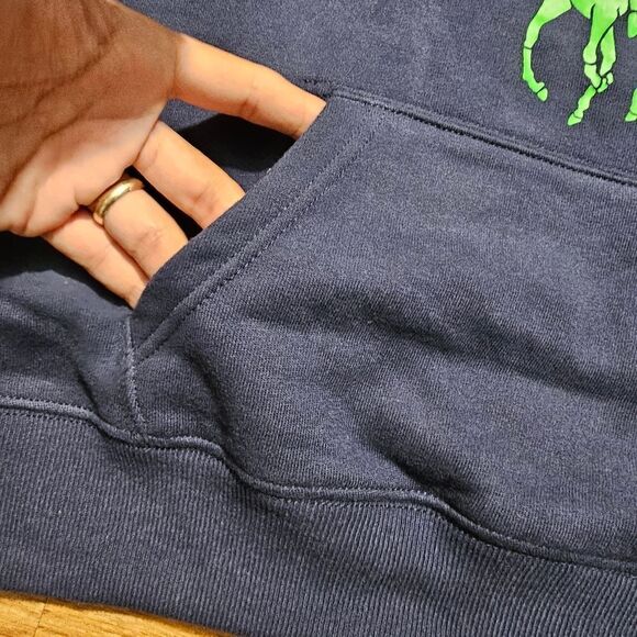 Polo Ralph Lauren Pony Logo Ombre Hoodie Youth Small S Blue Green Cotton Blend - Picture 3 of 8